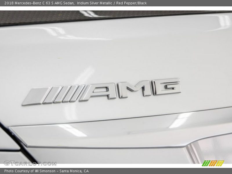 Iridium Silver Metallic / Red Pepper/Black 2018 Mercedes-Benz C 63 S AMG Sedan