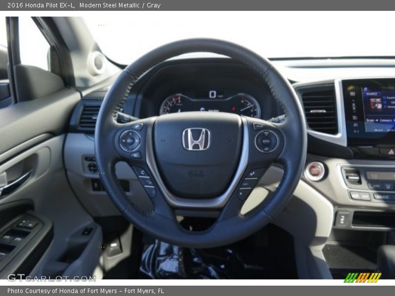 Modern Steel Metallic / Gray 2016 Honda Pilot EX-L