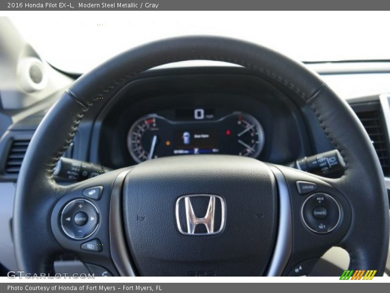 Modern Steel Metallic / Gray 2016 Honda Pilot EX-L