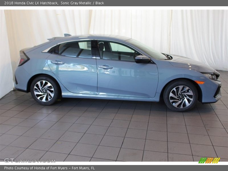Sonic Gray Metallic / Black 2018 Honda Civic LX Hatchback