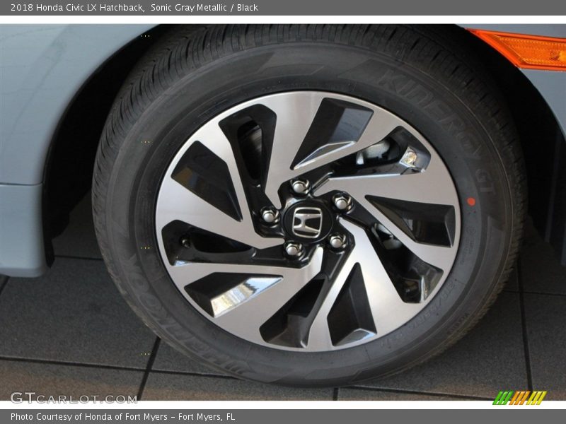Sonic Gray Metallic / Black 2018 Honda Civic LX Hatchback