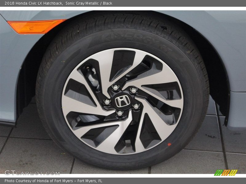 Sonic Gray Metallic / Black 2018 Honda Civic LX Hatchback