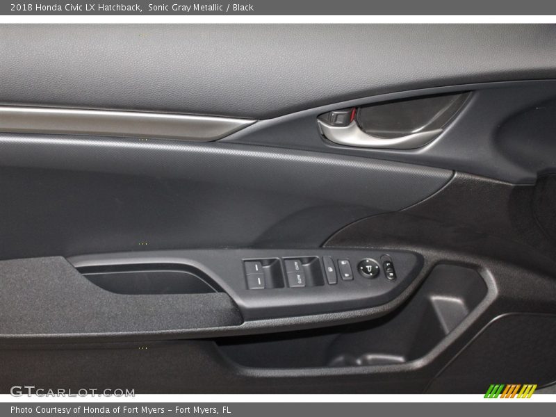 Sonic Gray Metallic / Black 2018 Honda Civic LX Hatchback