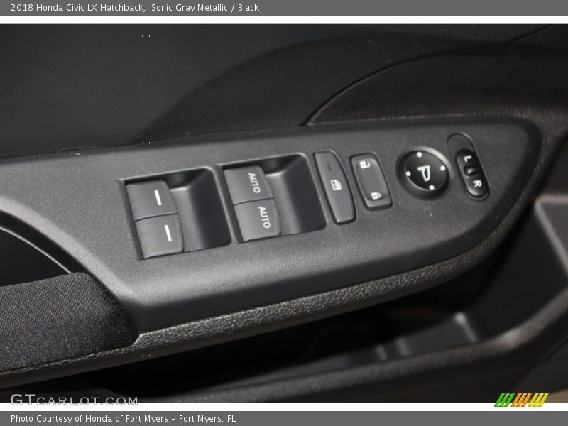 Sonic Gray Metallic / Black 2018 Honda Civic LX Hatchback