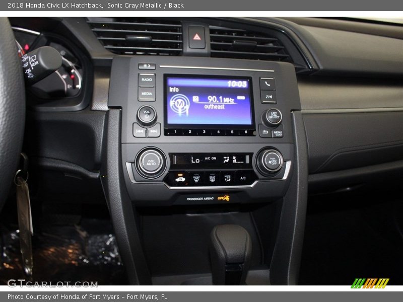 Sonic Gray Metallic / Black 2018 Honda Civic LX Hatchback