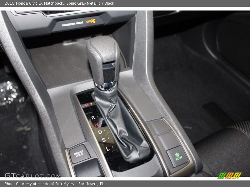 Sonic Gray Metallic / Black 2018 Honda Civic LX Hatchback