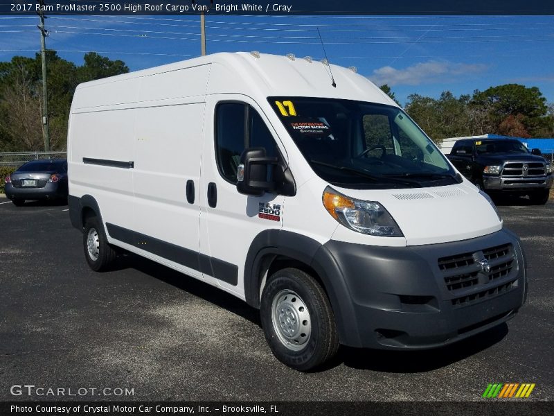 Bright White / Gray 2017 Ram ProMaster 2500 High Roof Cargo Van