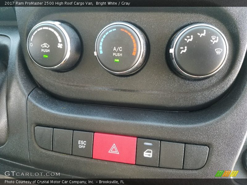 Bright White / Gray 2017 Ram ProMaster 2500 High Roof Cargo Van