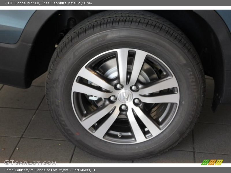 Steel Sapphire Metallic / Gray 2018 Honda Pilot EX