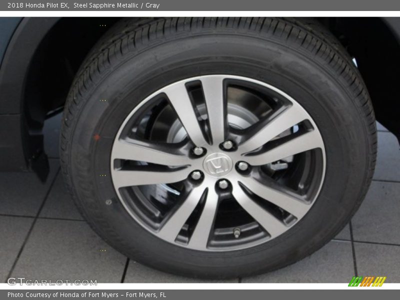 Steel Sapphire Metallic / Gray 2018 Honda Pilot EX