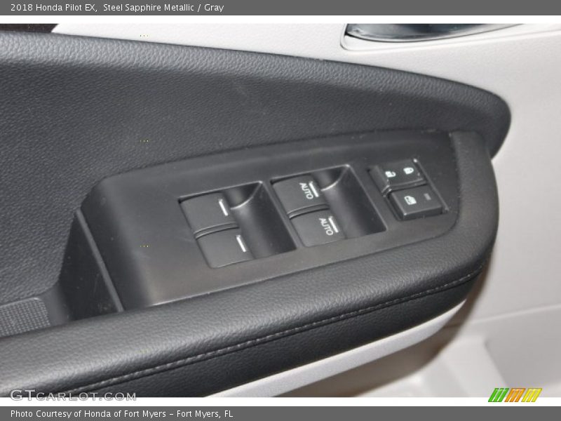 Steel Sapphire Metallic / Gray 2018 Honda Pilot EX