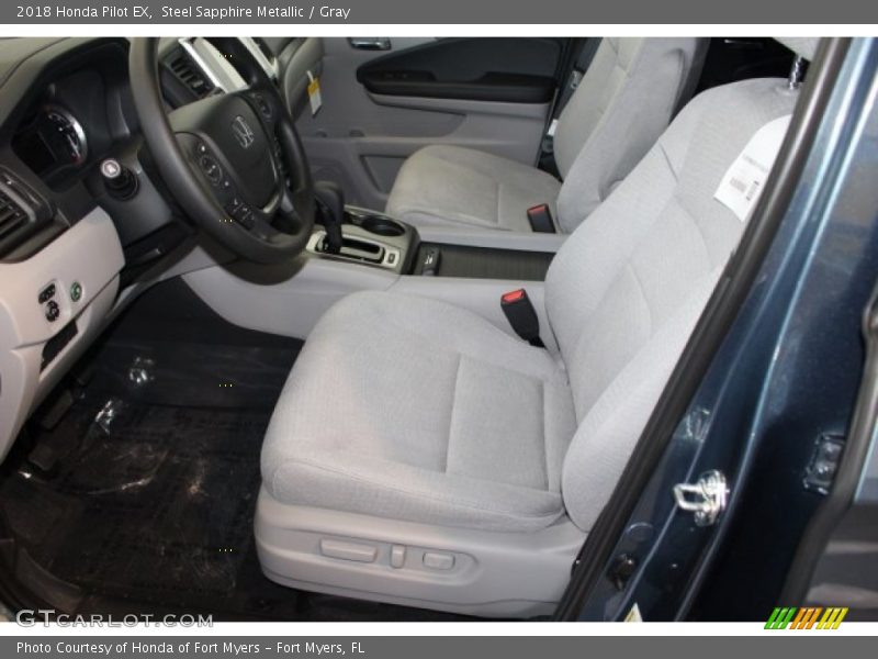 Steel Sapphire Metallic / Gray 2018 Honda Pilot EX