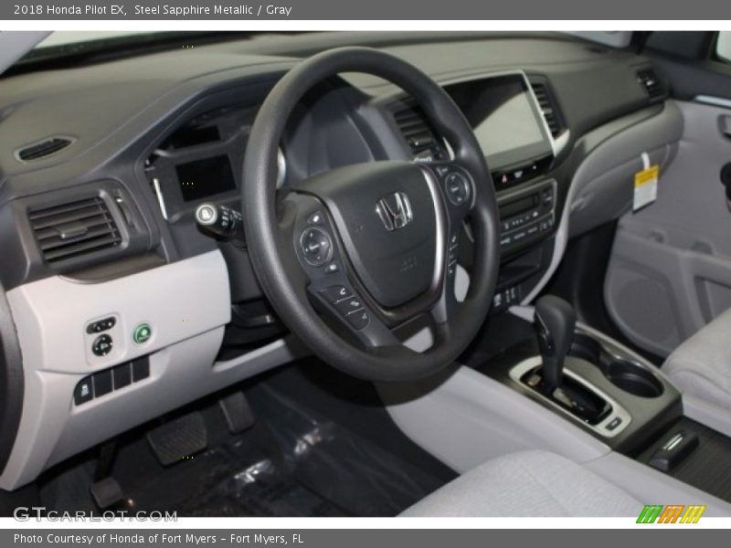 Steel Sapphire Metallic / Gray 2018 Honda Pilot EX