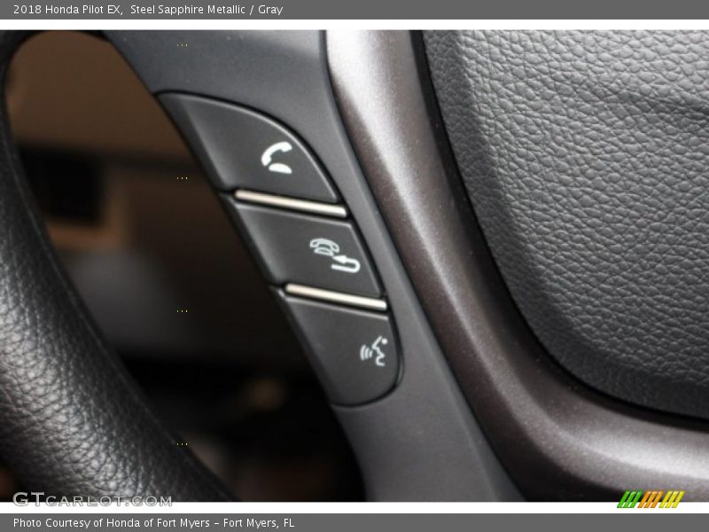 Steel Sapphire Metallic / Gray 2018 Honda Pilot EX