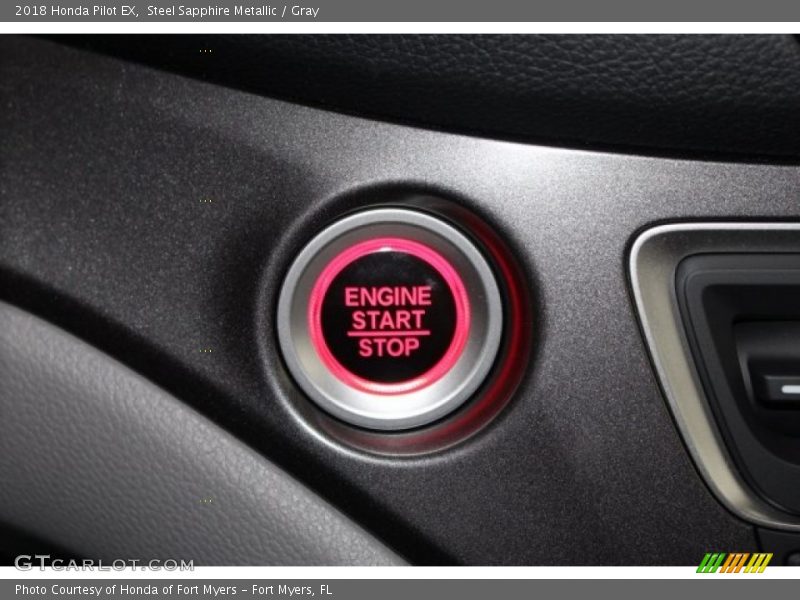 Steel Sapphire Metallic / Gray 2018 Honda Pilot EX