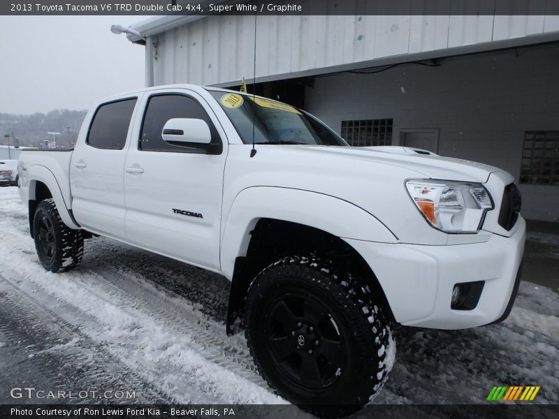Super White / Graphite 2013 Toyota Tacoma V6 TRD Double Cab 4x4