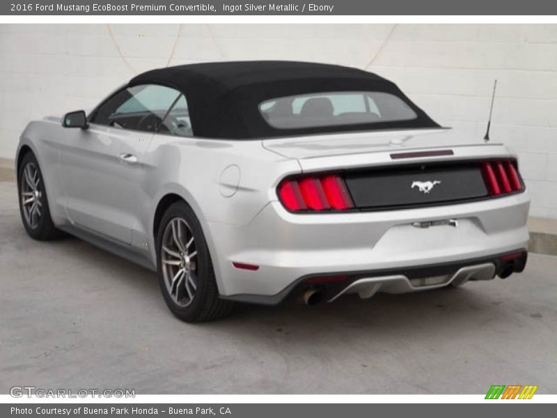 Ingot Silver Metallic / Ebony 2016 Ford Mustang EcoBoost Premium Convertible