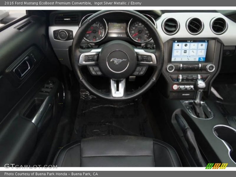 Ingot Silver Metallic / Ebony 2016 Ford Mustang EcoBoost Premium Convertible
