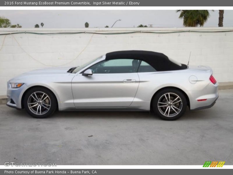 Ingot Silver Metallic / Ebony 2016 Ford Mustang EcoBoost Premium Convertible