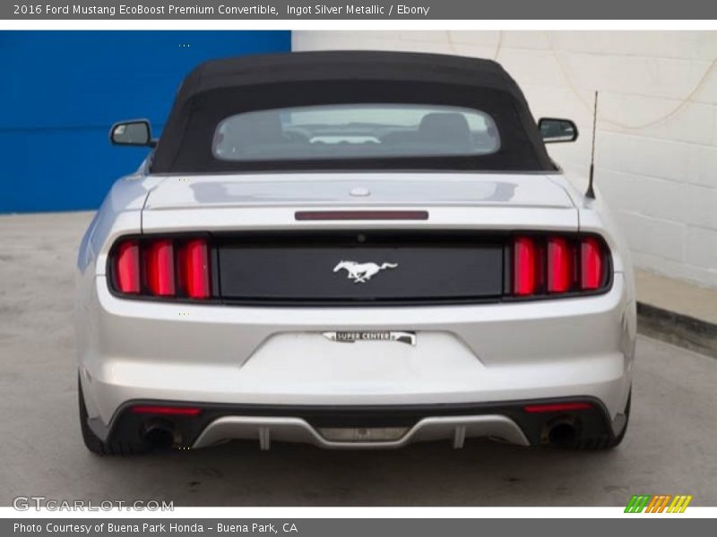 Ingot Silver Metallic / Ebony 2016 Ford Mustang EcoBoost Premium Convertible