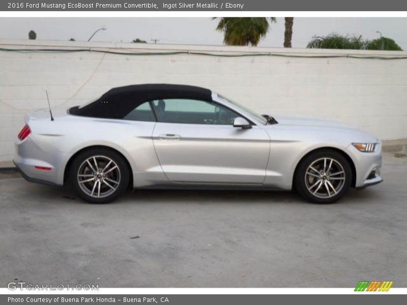 Ingot Silver Metallic / Ebony 2016 Ford Mustang EcoBoost Premium Convertible