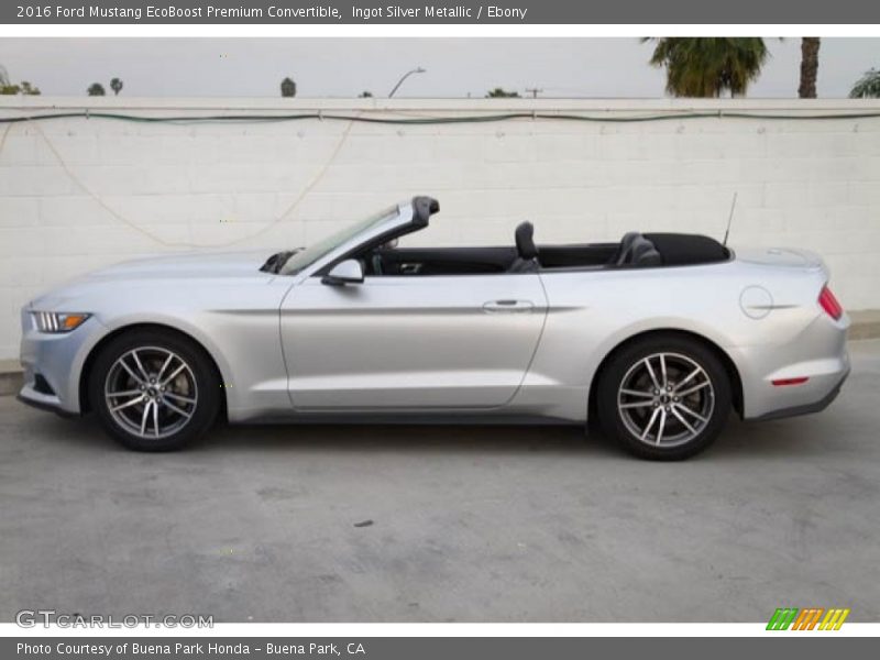 Ingot Silver Metallic / Ebony 2016 Ford Mustang EcoBoost Premium Convertible