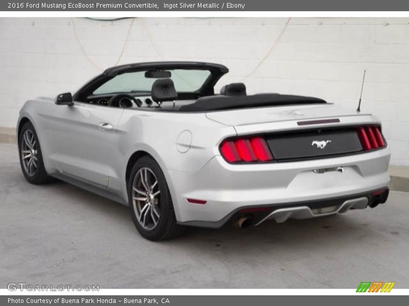 Ingot Silver Metallic / Ebony 2016 Ford Mustang EcoBoost Premium Convertible