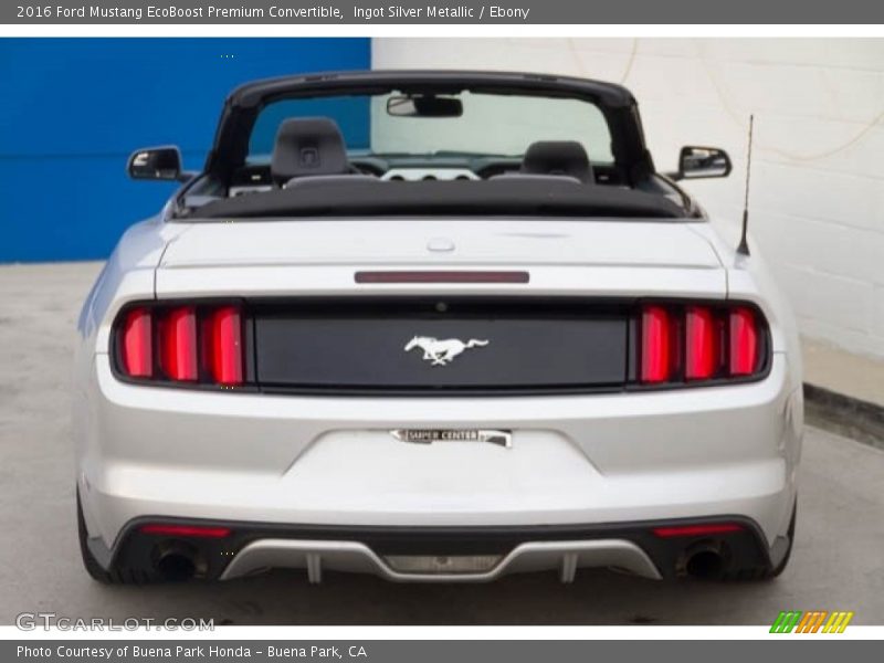 Ingot Silver Metallic / Ebony 2016 Ford Mustang EcoBoost Premium Convertible
