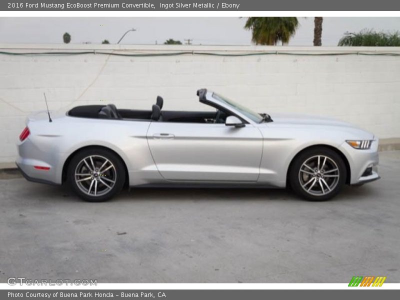 Ingot Silver Metallic / Ebony 2016 Ford Mustang EcoBoost Premium Convertible