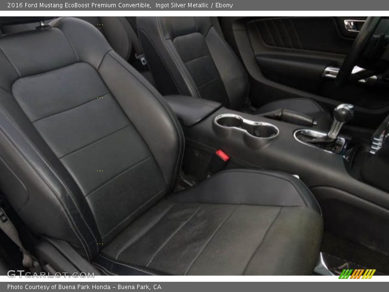 Ingot Silver Metallic / Ebony 2016 Ford Mustang EcoBoost Premium Convertible