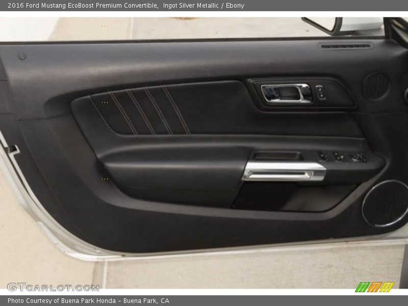 Ingot Silver Metallic / Ebony 2016 Ford Mustang EcoBoost Premium Convertible