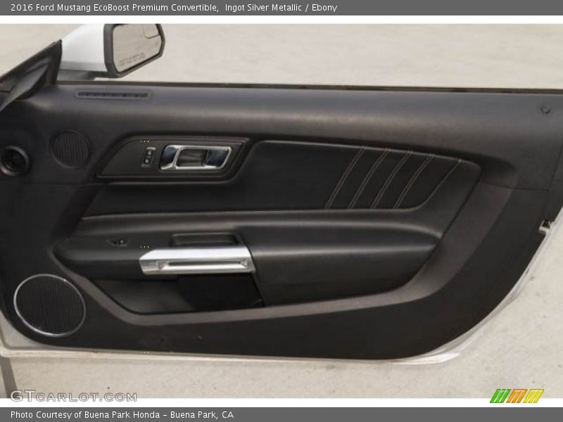 Ingot Silver Metallic / Ebony 2016 Ford Mustang EcoBoost Premium Convertible