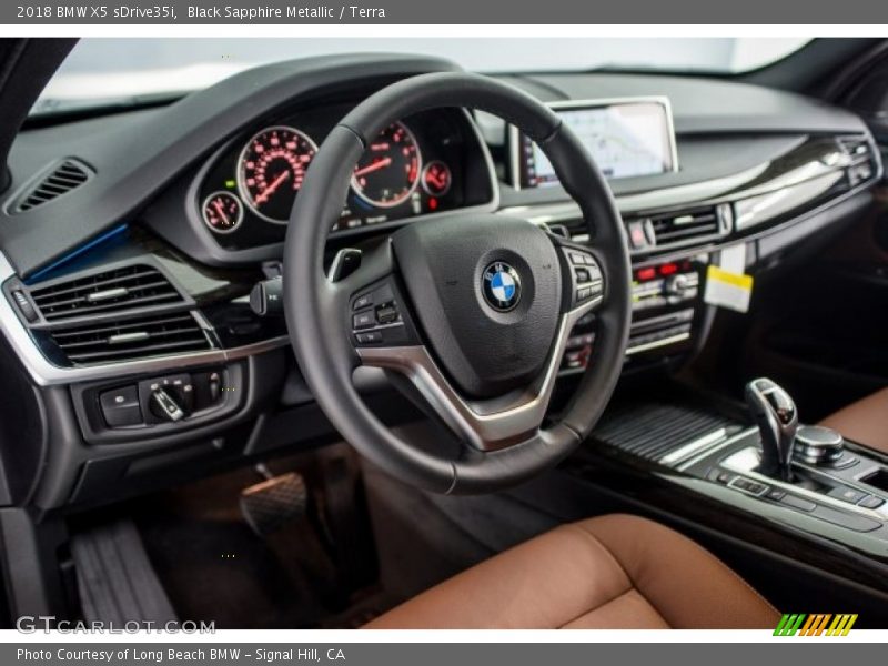 Black Sapphire Metallic / Terra 2018 BMW X5 sDrive35i