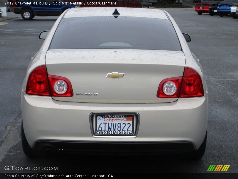 Gold Mist Metallic / Cocoa/Cashmere 2012 Chevrolet Malibu LT