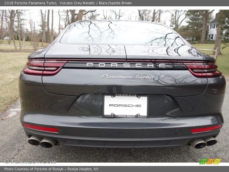 Volcano Grey Metallic / Black/Saddle Brown 2018 Porsche Panamera Turbo