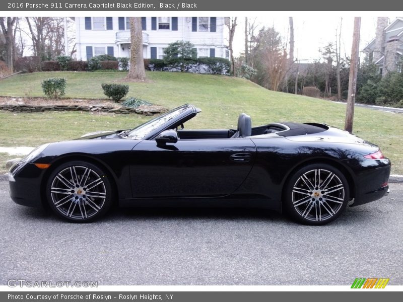 Black / Black 2016 Porsche 911 Carrera Cabriolet Black Edition