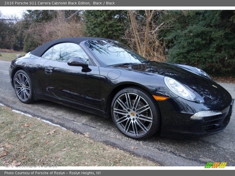 Black / Black 2016 Porsche 911 Carrera Cabriolet Black Edition