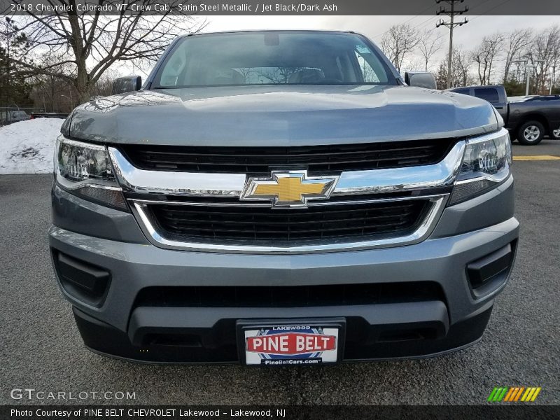 Satin Steel Metallic / Jet Black/Dark Ash 2018 Chevrolet Colorado WT Crew Cab