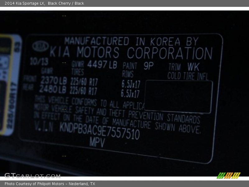 Black Cherry / Black 2014 Kia Sportage LX