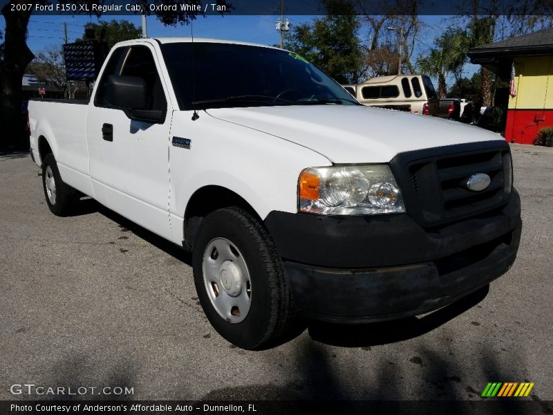 Oxford White / Tan 2007 Ford F150 XL Regular Cab