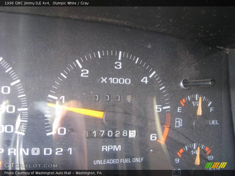 Olympic White / Gray 1996 GMC Jimmy SLE 4x4