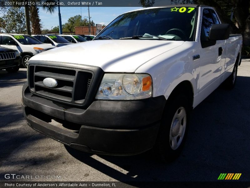 Oxford White / Tan 2007 Ford F150 XL Regular Cab