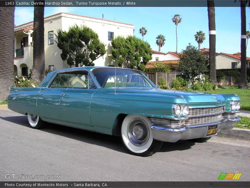 Turino Turquoise Metallic / White 1963 Cadillac DeVille Hardtop Sedan