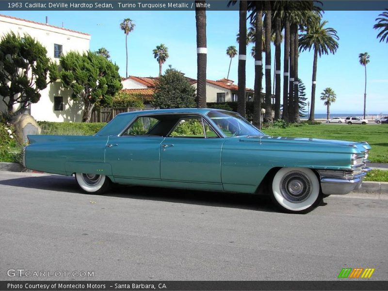 Turino Turquoise Metallic / White 1963 Cadillac DeVille Hardtop Sedan