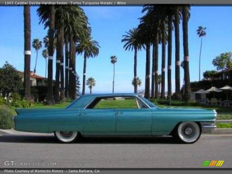 Turino Turquoise Metallic / White 1963 Cadillac DeVille Hardtop Sedan