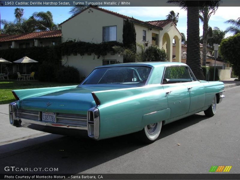 Turino Turquoise Metallic / White 1963 Cadillac DeVille Hardtop Sedan