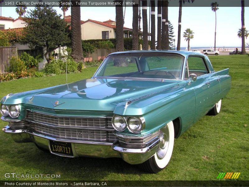 Turino Turquoise Metallic / White 1963 Cadillac DeVille Hardtop Sedan