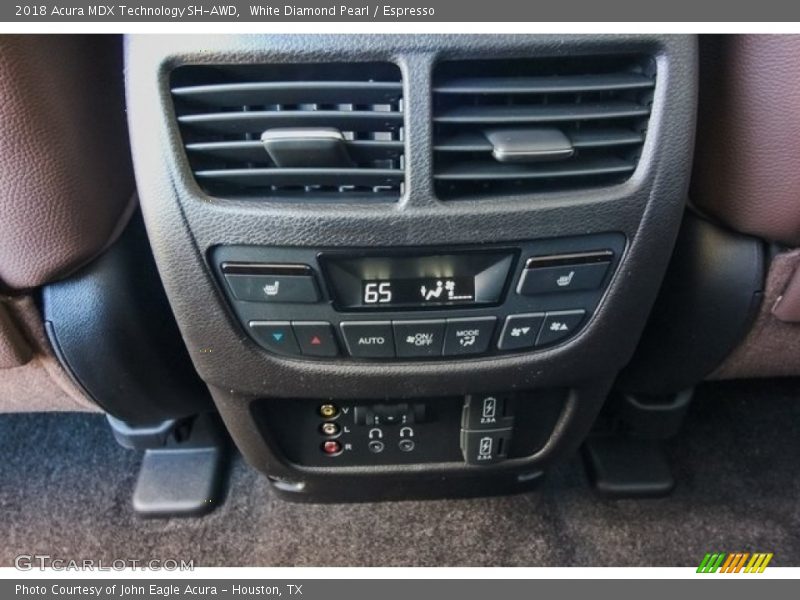 White Diamond Pearl / Espresso 2018 Acura MDX Technology SH-AWD