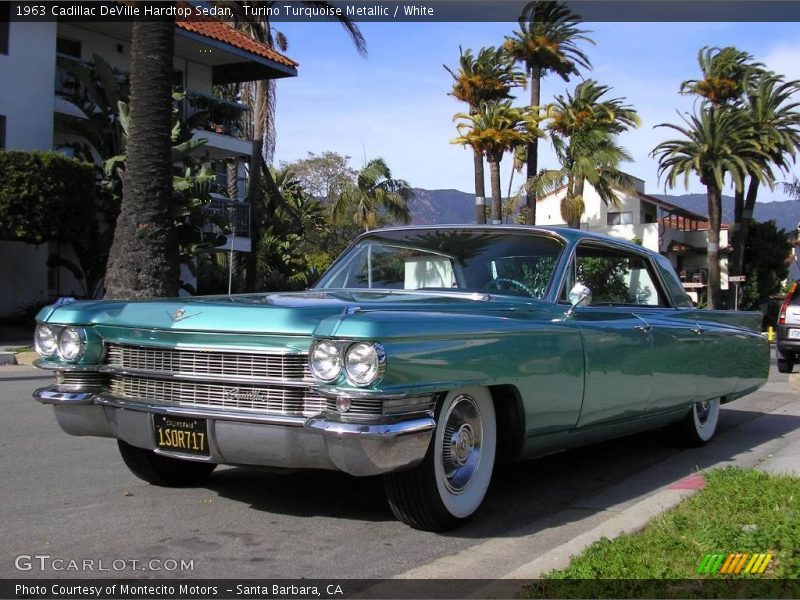 Turino Turquoise Metallic / White 1963 Cadillac DeVille Hardtop Sedan