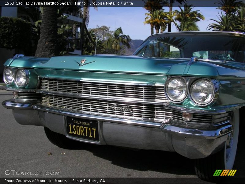 Turino Turquoise Metallic / White 1963 Cadillac DeVille Hardtop Sedan